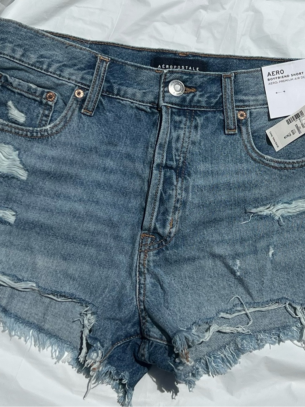 Aeropostale 100% cotton AERO2 Premium Air Denim Boyfriend Shorts NWT beach